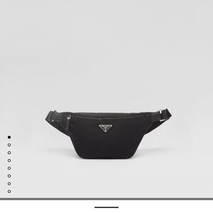 Prada Black re nylon bumbag waist bag authentic